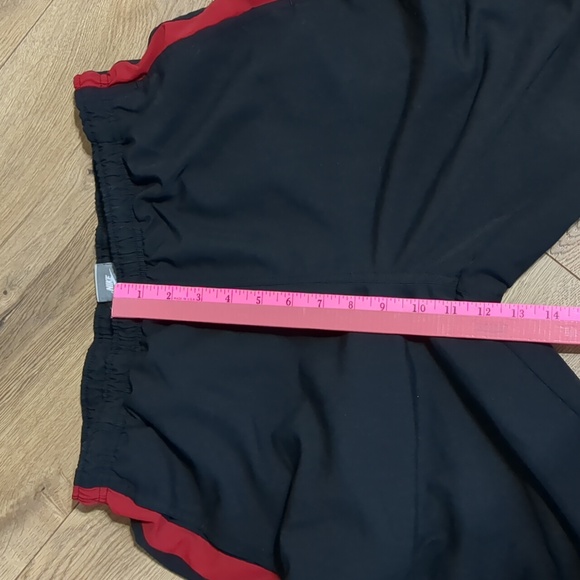 Vintage Nike Pants Black Red Stripe Lined Windbreaker Basketball warm size M - Picture 6 of 10